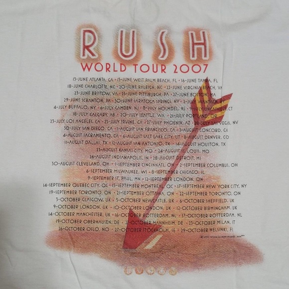 2007 RUSH Snakes & Arrows World Tour Band T-shirt Y2K - Picture 5 of 7